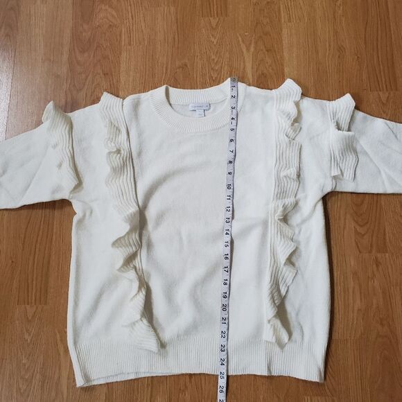 Charter Club Ruffled Sweater Sz Lg - Picture 8 of 11